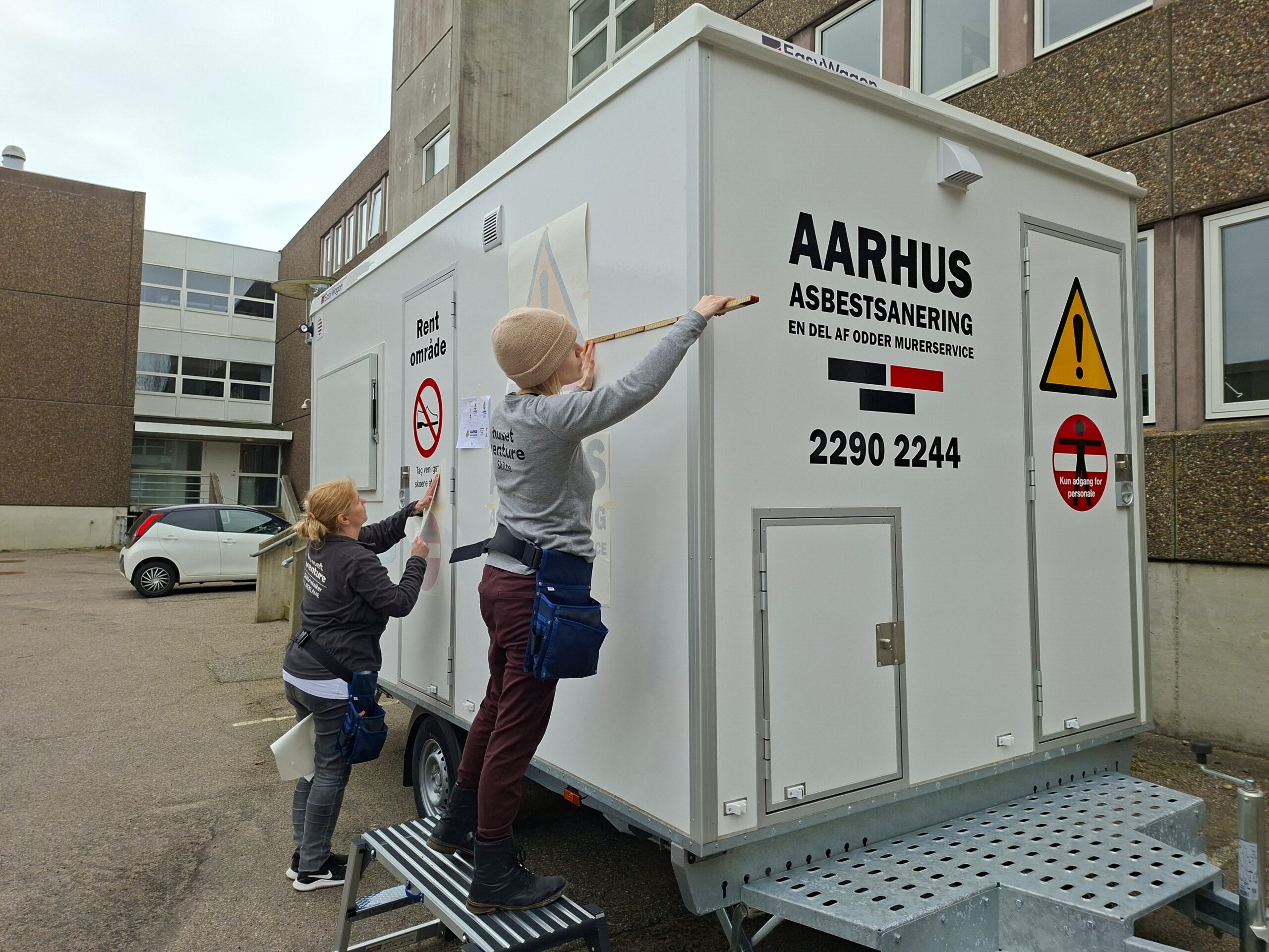 folie-dekoration, hv-reklame, skilte, facader, huset venture aarhus, bildekoration